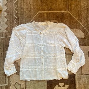 LoveShack Fancy button up blouse